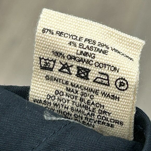 Djerf Avenue Navy UR AN ANGEL Wide Leg High Waist Tailored Dress Pants Size S - Picture 10 of 12